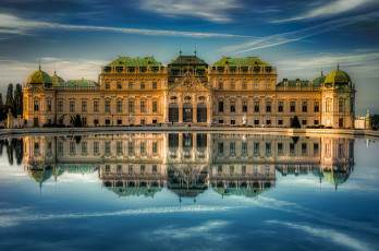 Картинка schloss+belvedere+in+vienna города вена+ австрия дворец