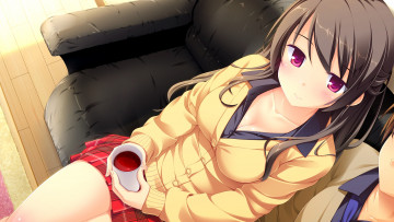 Картинка аниме unknown +другое melty moment ichijou aoi takayaki арт девочка взгляд чай