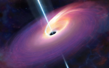 Картинка космос квазары туманность чёрная дыра