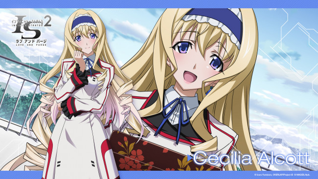 Обои картинки фото infinite stratos 2, аниме, infinite stratos, девушка, взгляд, фон, волосы