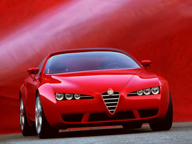 Обои картинки фото alfa romeo brera concept  2002, автомобили, alfa romeo, 2002, concept, brera, alfa, romeo