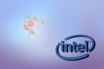 обоя компьютеры, intel, фон, логотип