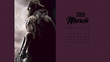 Картинка календари видеоигры борода бейсболка очки оружие мужчина