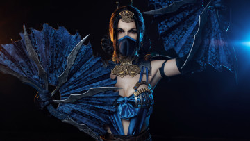 Картинка разное cosplay+ косплей маска веер взгляд девушка фон