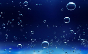 Картинка разное капли +брызги +всплески вода пузыри синий