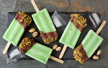 Картинка еда мороженое +десерты фисташковое лед орехи фисташки