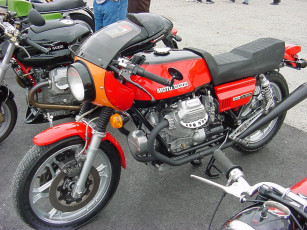 Картинка super clean moto guzzi 850 lemans mk1 мотоциклы