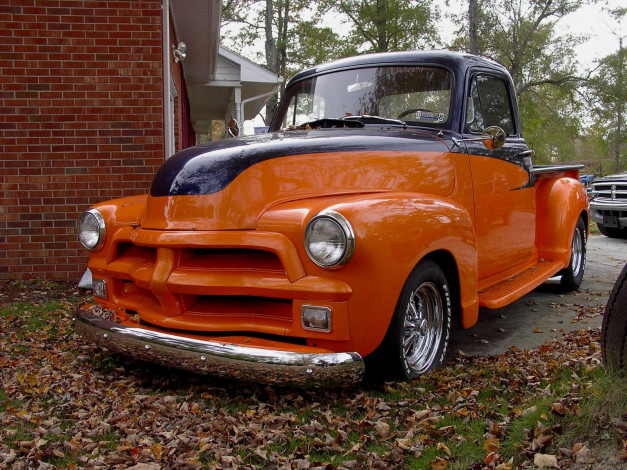 Обои картинки фото 1954, chevrolet, pickup, classic, автомобили, выставки, уличные, фото