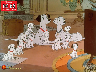 обоя мультфильмы, 101, dalmatians