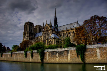 Картинка города париж франция собор