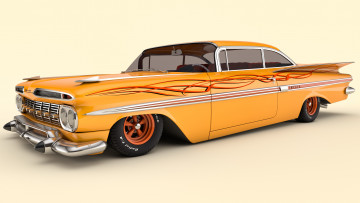 обоя автомобили, 3д, impala, chevrolet, 1959