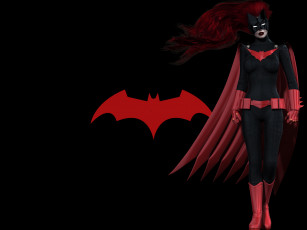 Картинка 3д+графика фантазия+ fantasy фон взгляд девушка batwoman накидка