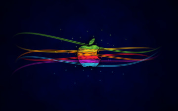 Картинка компьютеры apple яблоко логотип линии