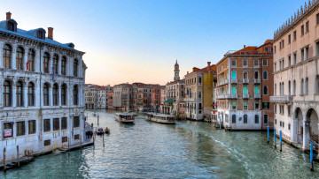 обоя города, венеция, италия, дома, большой, канал