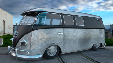 Картинка автомобили 3д 1950 volkswagen t1