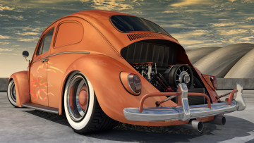 обоя автомобили, 3д, 1966, volkswagen, bug