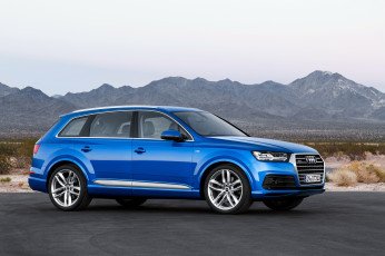 Картинка автомобили audi синий 2015г s line quattro tfsi q7