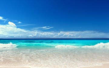 обоя природа, моря, океаны, море, blue, beach, sunshine, пляж, океан, ocean, sea, лето, солнце, seascape
