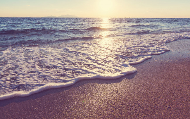 Обои картинки фото природа, побережье, sunset, beach, sea, shore, sand, закат, море, берег, пляж, песок