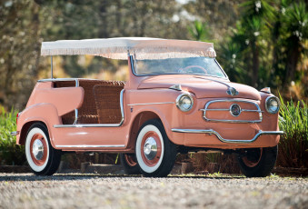 Картинка fiat+500+jolly+1960 автомобили fiat розовый 1960 jolly 500