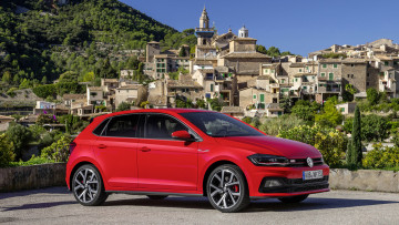 Картинка volkswagen+polo+gti+2018 автомобили volkswagen 2018 gti polo красный