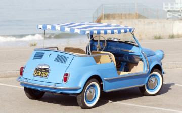 Картинка fiat+500+jolly+1960 автомобили fiat голубой 1960 jolly 500