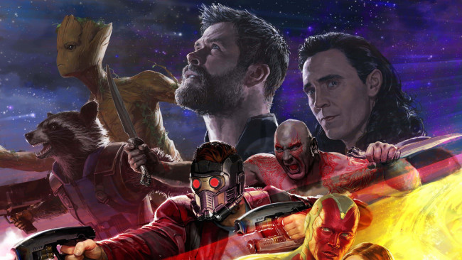 Обои картинки фото avengers,  infinity war, рисованное, кино, персонаж