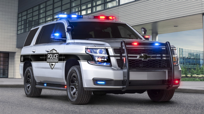 Обои картинки фото chevrolet tahoe police pursuit vehicle 2018, автомобили, chevrolet, vehicle, tahoe, police, pursuit, 2018