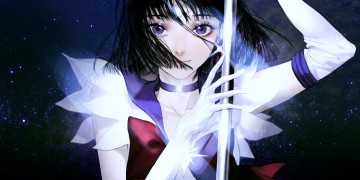 Картинка аниме sailor+moon взгляд воин девушка saturn