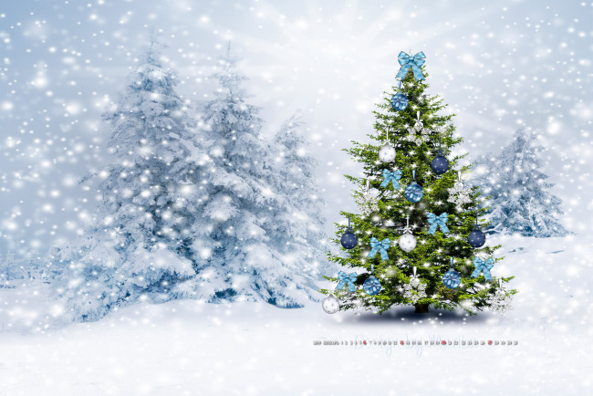 Обои картинки фото календари, праздники,  салюты, шар, зима, игрушка, снег, елка