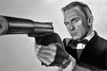 Картинка рисованное кино пистолет взгляд фон мужчина