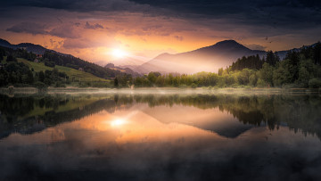 Картинка природа реки озера фуртнер тайх австрия