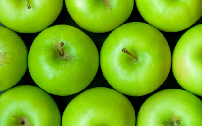 Обои картинки фото еда, яблоки, зеленые