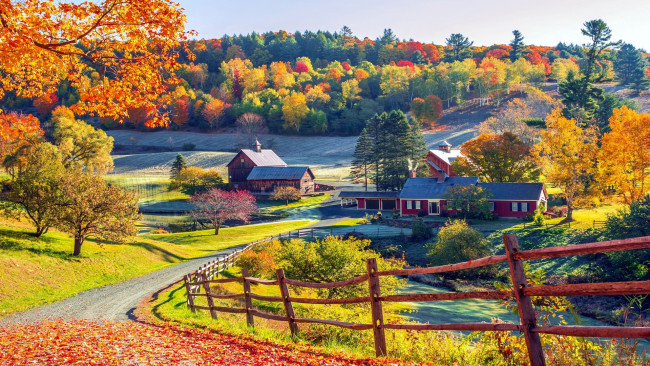 Обои картинки фото vermont, usa, города, - здания,  дома