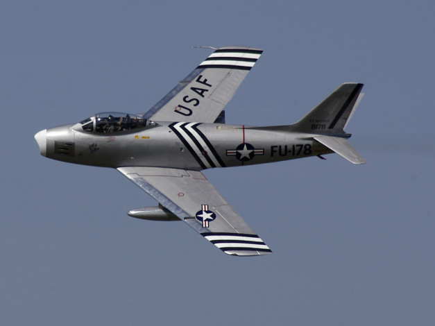 Обои картинки фото авиация, боевые, самолёты, north american f-86 sabre