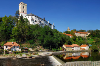 Картинка Чешский крумлов города пейзажи дома река