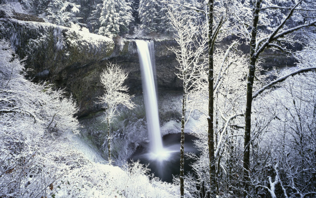 Обои картинки фото зимний, водопад, природа, водопады, фотоюг