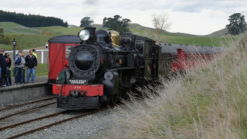 обоя weka pass railway`s a-428 steam locomotive, техника, паровозы, поезд, паровоз, полустанок