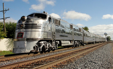 Картинка техника поезда пассажирский состав вагоны локомотив рельсы железная дорога