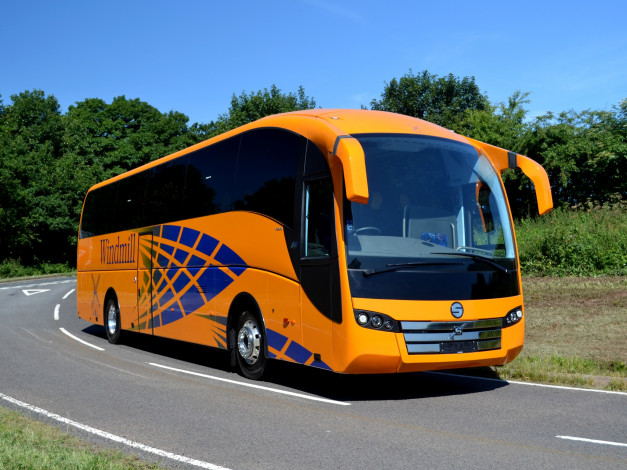 Обои картинки фото автомобили, автобусы, sunsundegui, volvo, b11r, sc7, желтый