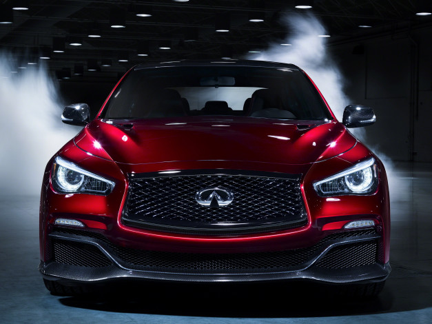 Обои картинки фото автомобили, infiniti, q50, eau, rouge, concept, красный