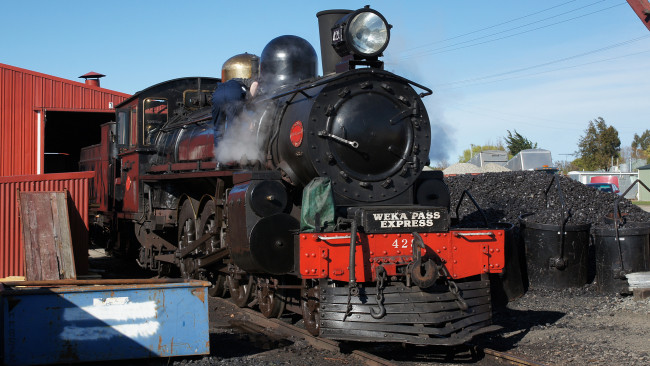 Обои картинки фото ex nzr a428 steam locomotiv, техника, паровозы, паровоз, уголь, локомотив