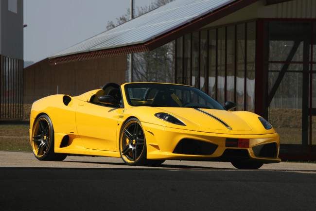 Обои картинки фото 2009 ferrari f430 scuderia spider 16m, автомобили, ferrari, scuderia, желтый