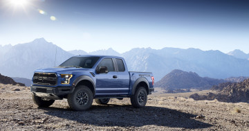 Картинка автомобили ford f-150 синий raptor 2017г