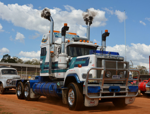 Обои картинки фото mack muster 2014, автомобили, mack, тягач, седельный, грузовик, тяжелый