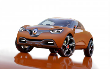 Картинка автомобили renault оранжевый отражение