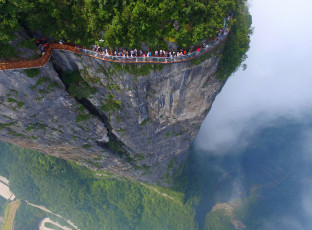 Картинка природа горы китай обрыв