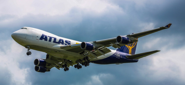 Обои картинки фото boeing 747, авиация, грузовые самолёты, транспорт
