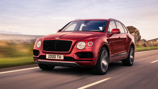 Обои картинки фото bentley bentayga v8 2018, автомобили, bentley, 2018, red, v8, bentayga