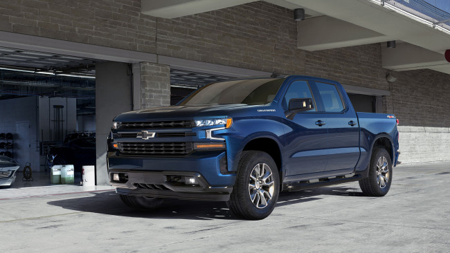 Обои картинки фото chevrolet silverado 2019, автомобили, chevrolet, silverado, blue, 2019